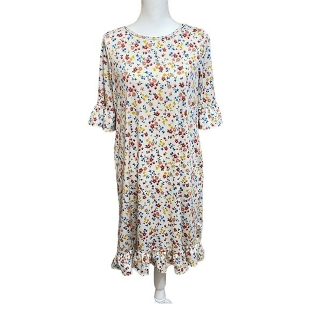 NWOT Lake Flower Floral Peplum‎ Dress